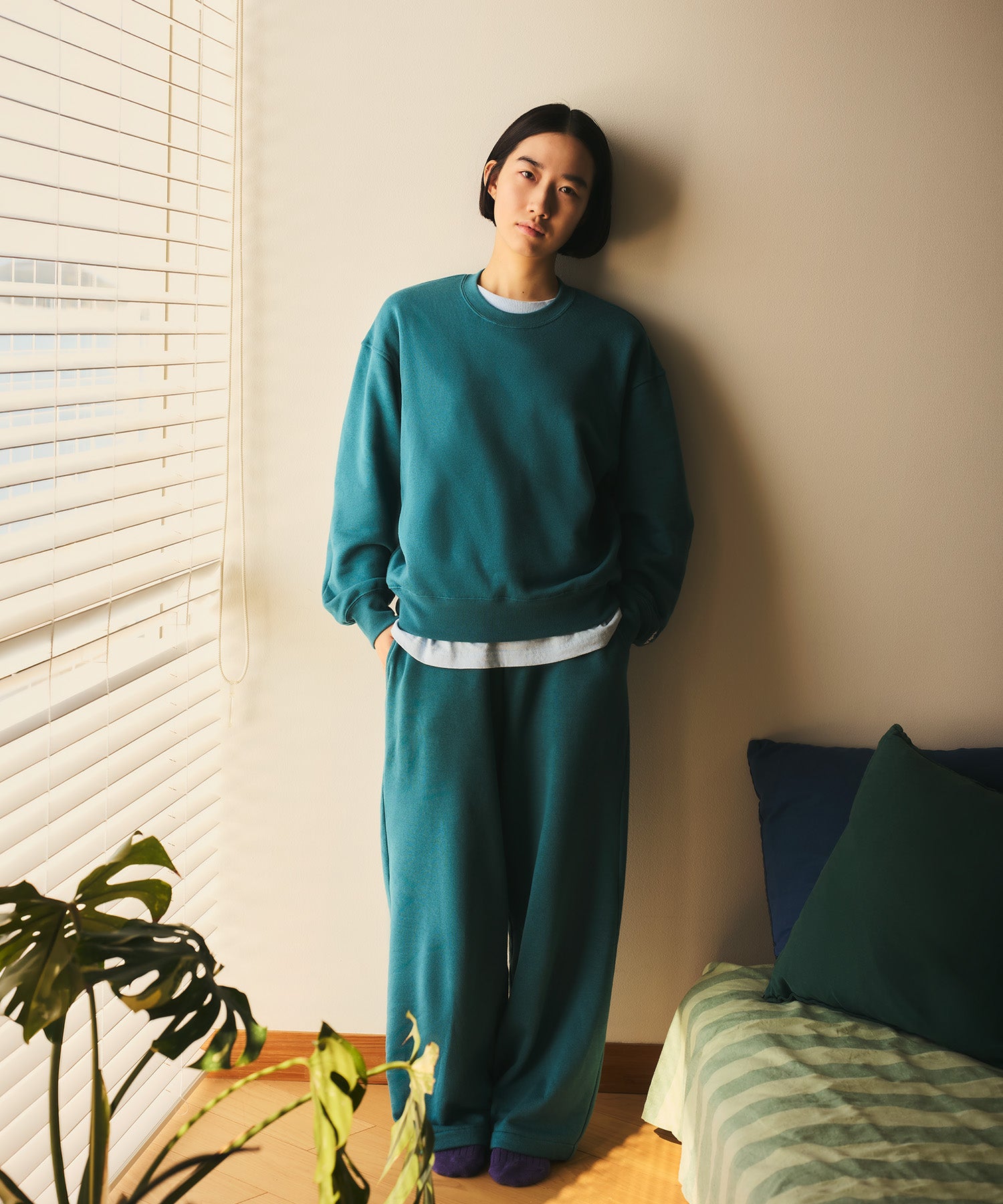 スウェット パンツ（ピーコックグリーン）