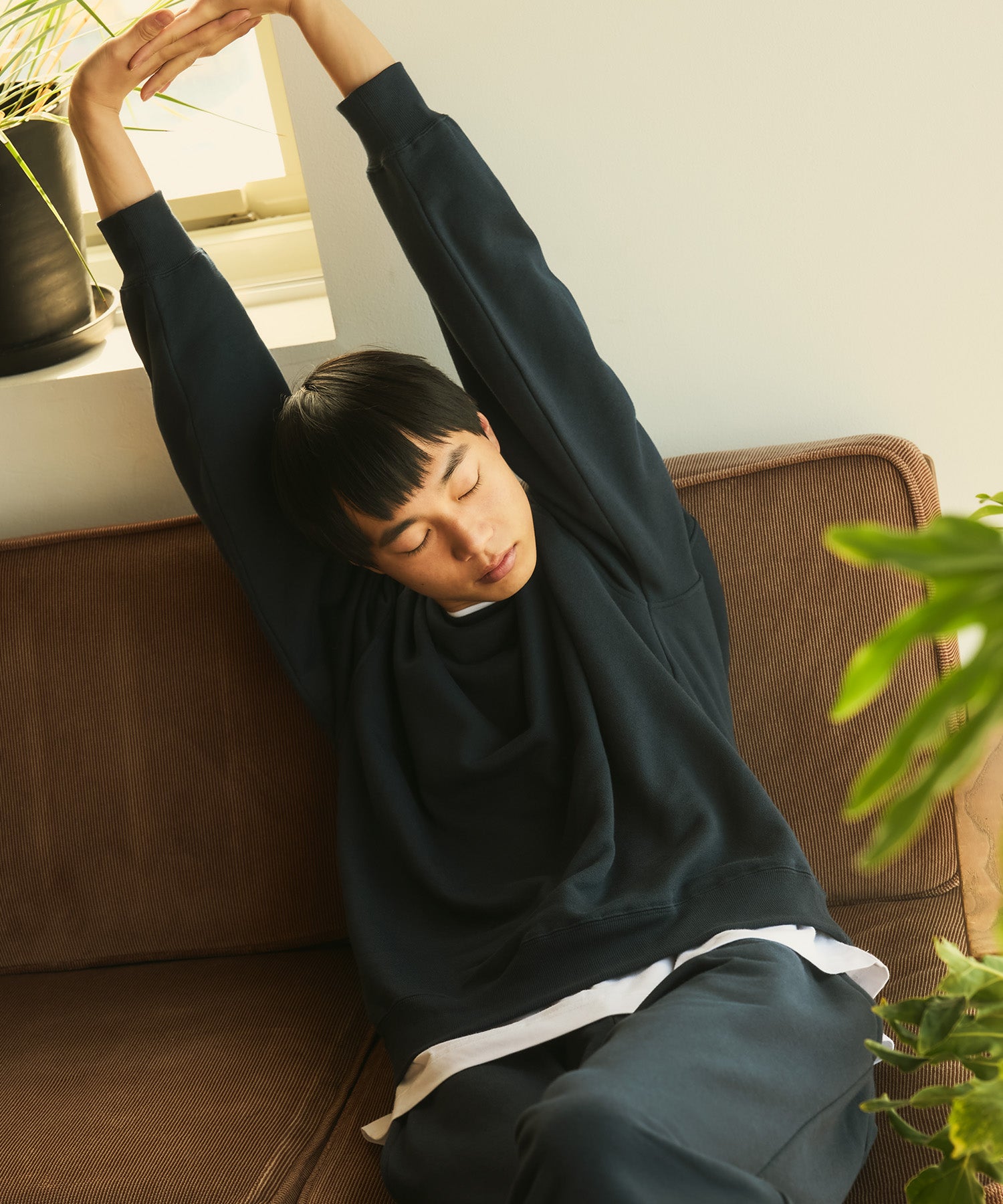 スウェット プルオーバー（ネイビー）