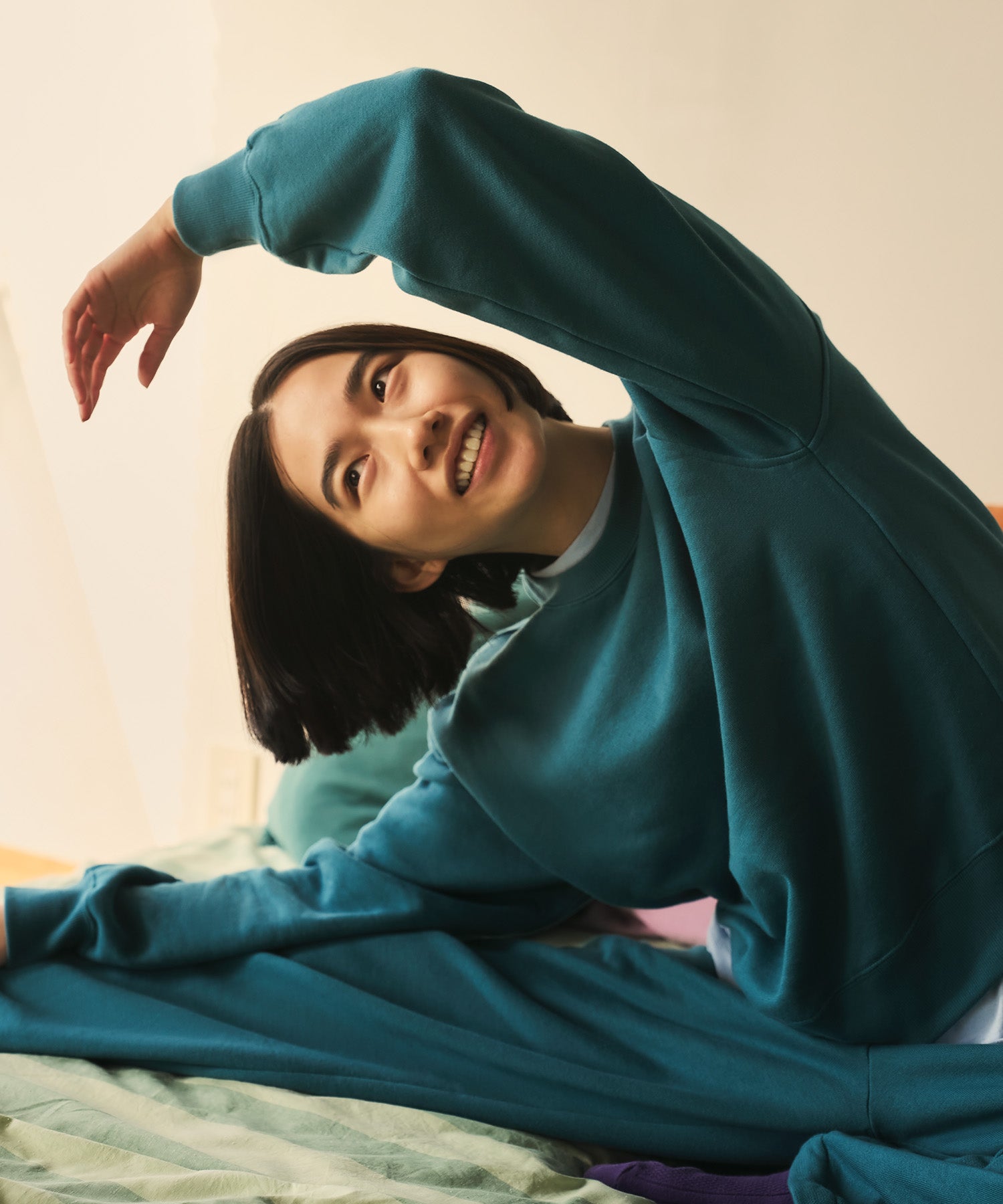 スウェット プルオーバー（ピーコックグリーン）