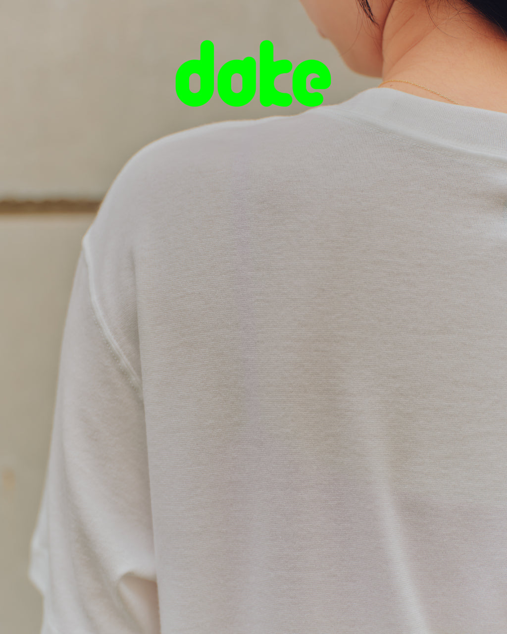 ストレッチ オーバーサイズTシャツ(半袖)ホワイト